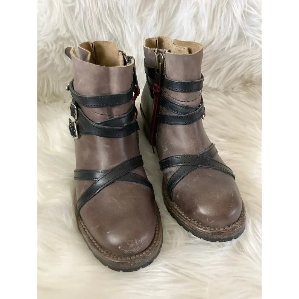 FREEBIRD Madison Booties Brown Black 7 Boots